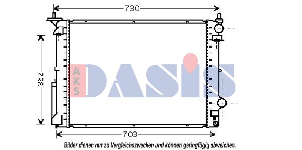 AKS DASIS Jäähdytin,moottorin jäähdytys 180034N